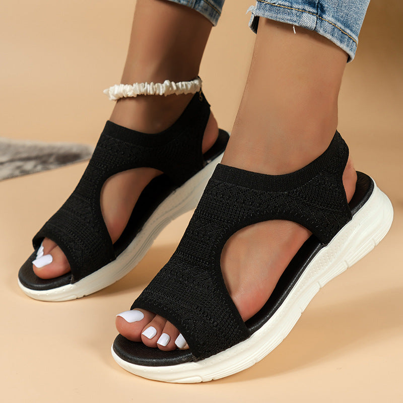 Cora | Knit Wedge Sandals