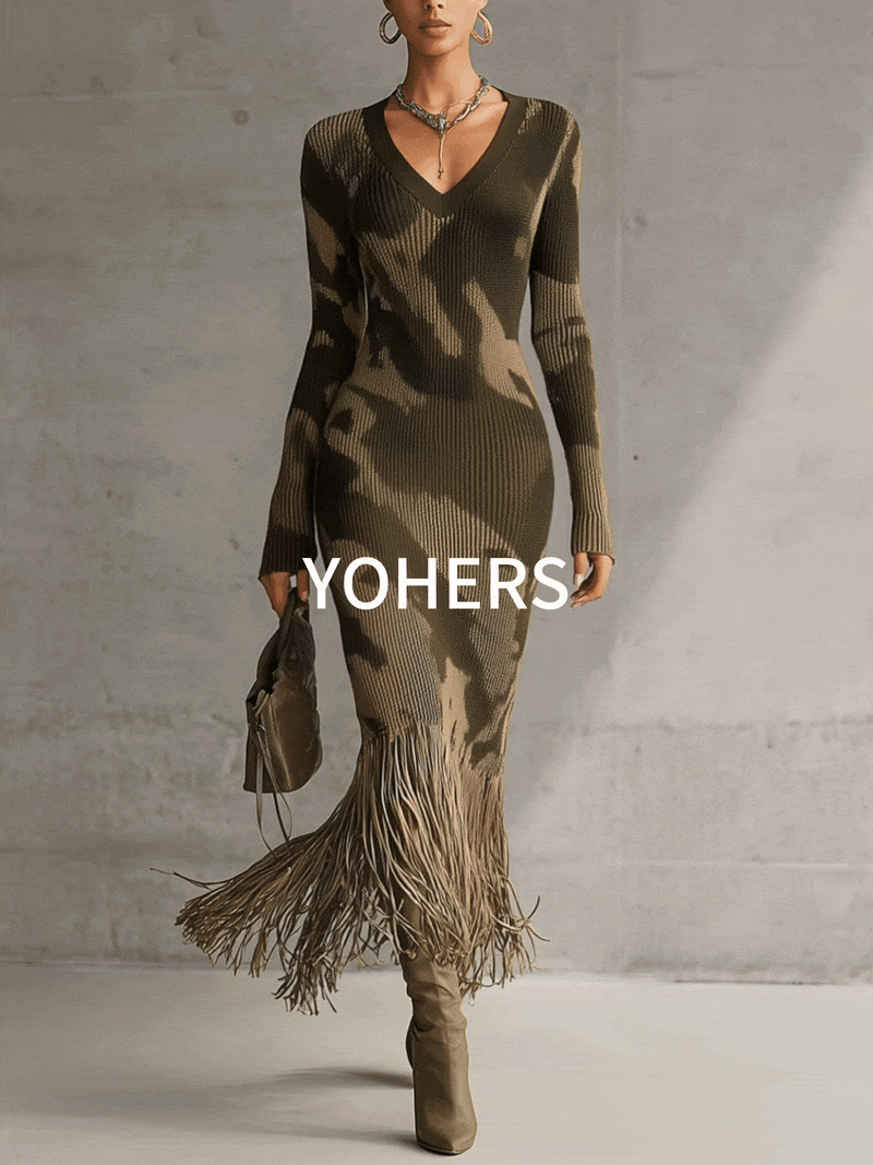 Savannah | Camo Fringe Maxi Dress