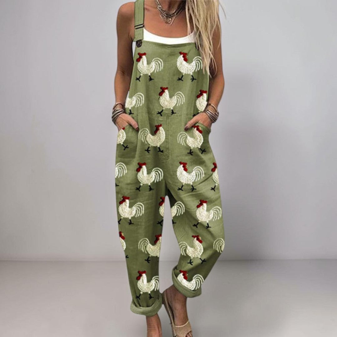 Comfortable Printed Dungarees 18