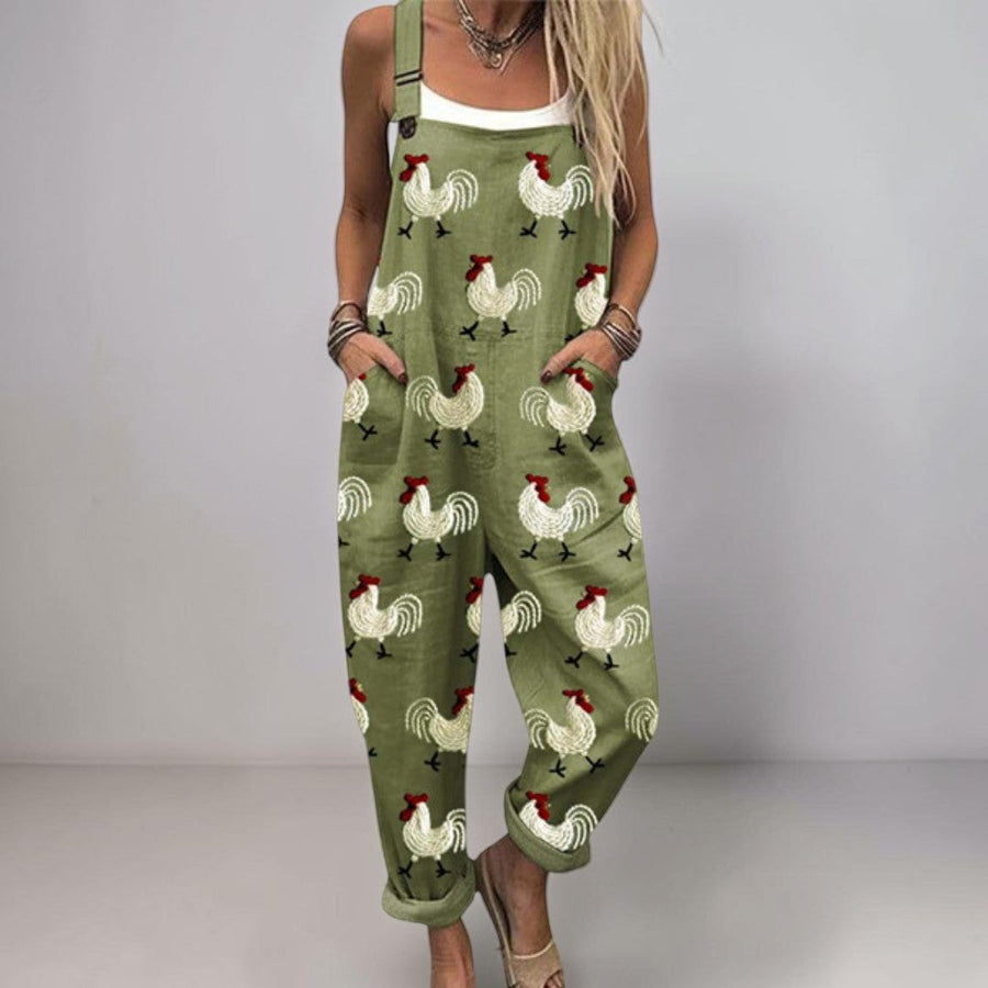 Comfortable Printed Dungarees 18