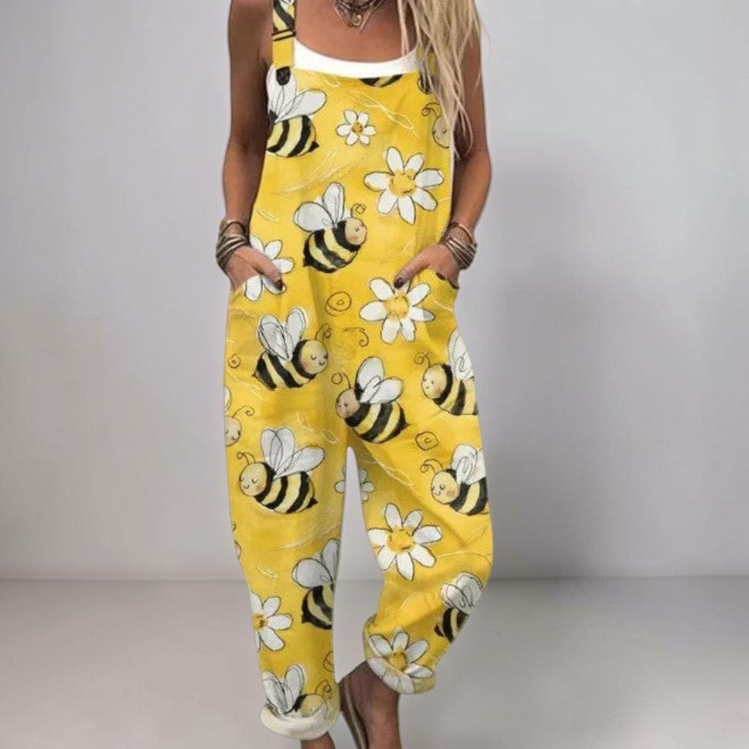 Comfortable Printed Dungarees Ziefoto