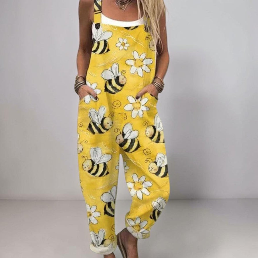 Comfortable Printed Dungarees Ziefoto