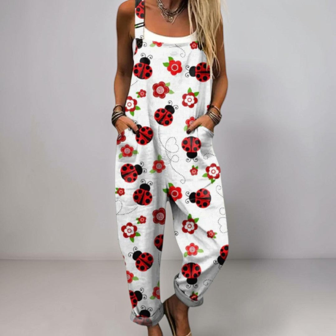 Comfortable Printed Dungarees 38