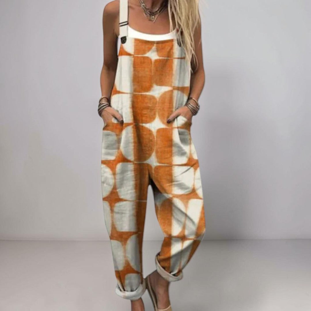 Comfortable Printed Dungarees 0001-316