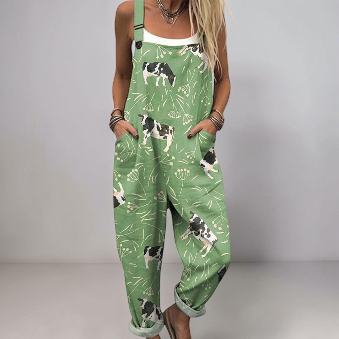 Comfortable Printed Dungarees 3