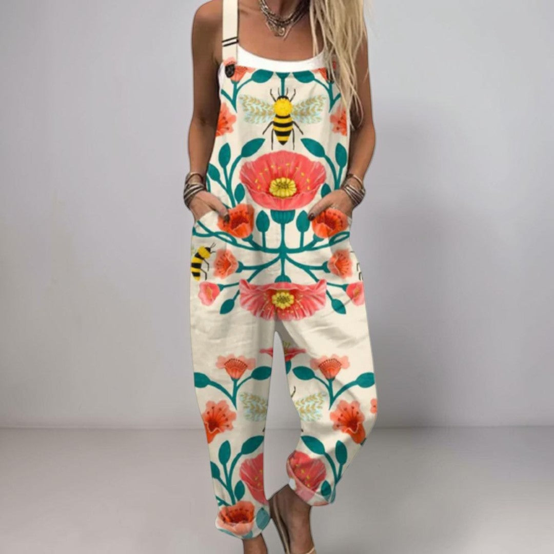Comfortable Printed Dungarees 42