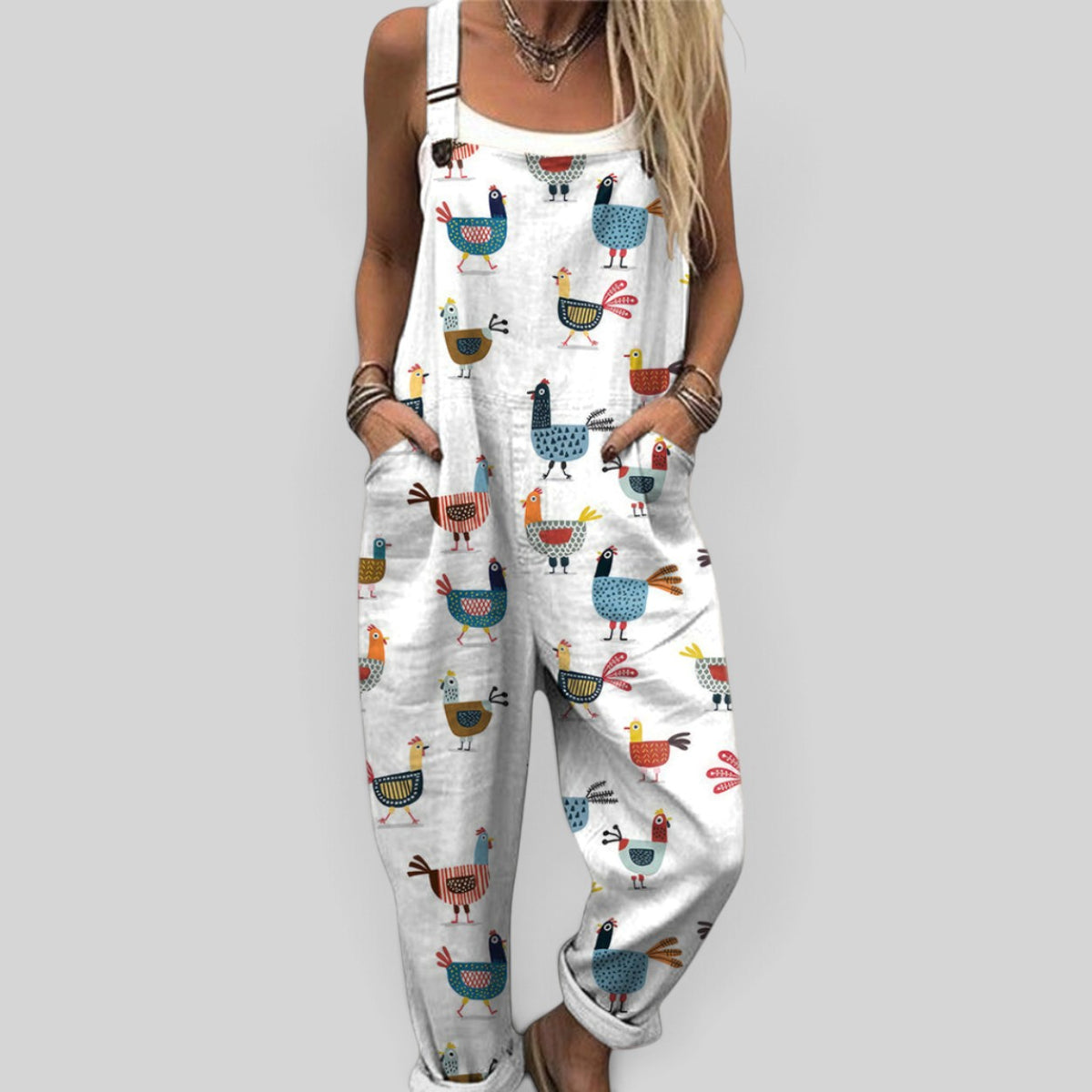 Comfortable Printed Dungarees — additional product image