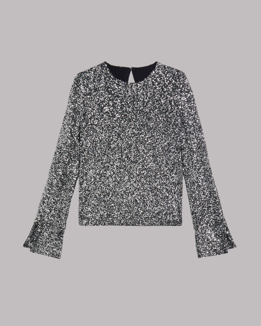 The Dark | Sequin Open Back Blouse