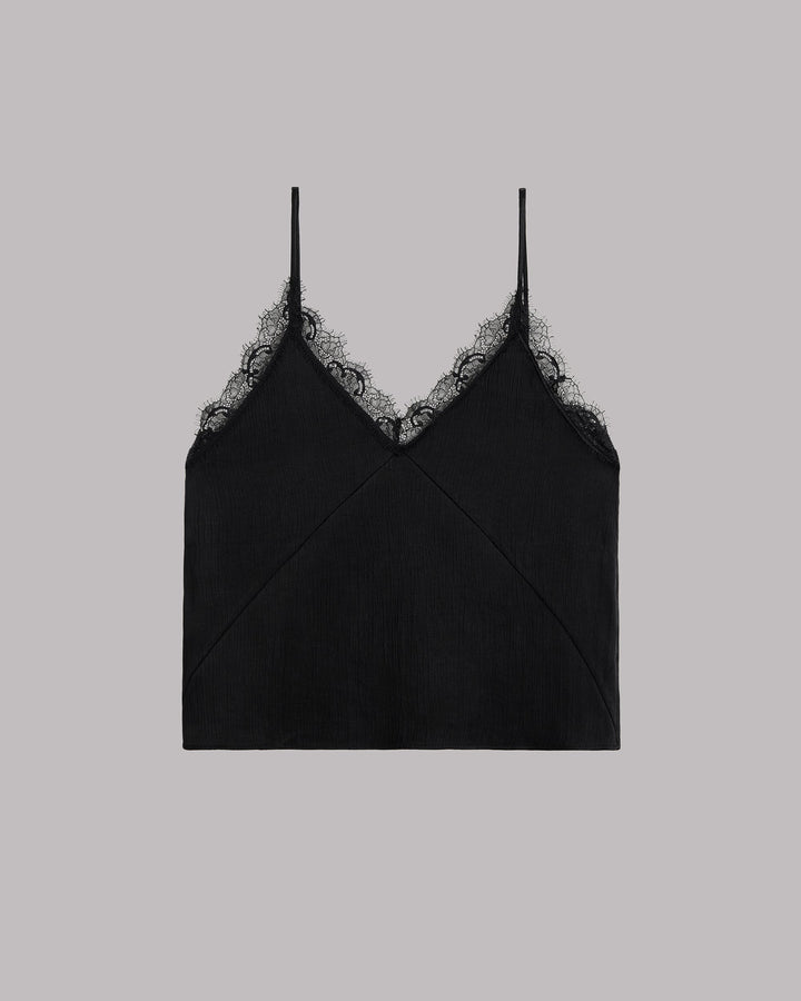 The Black Crinkle Top