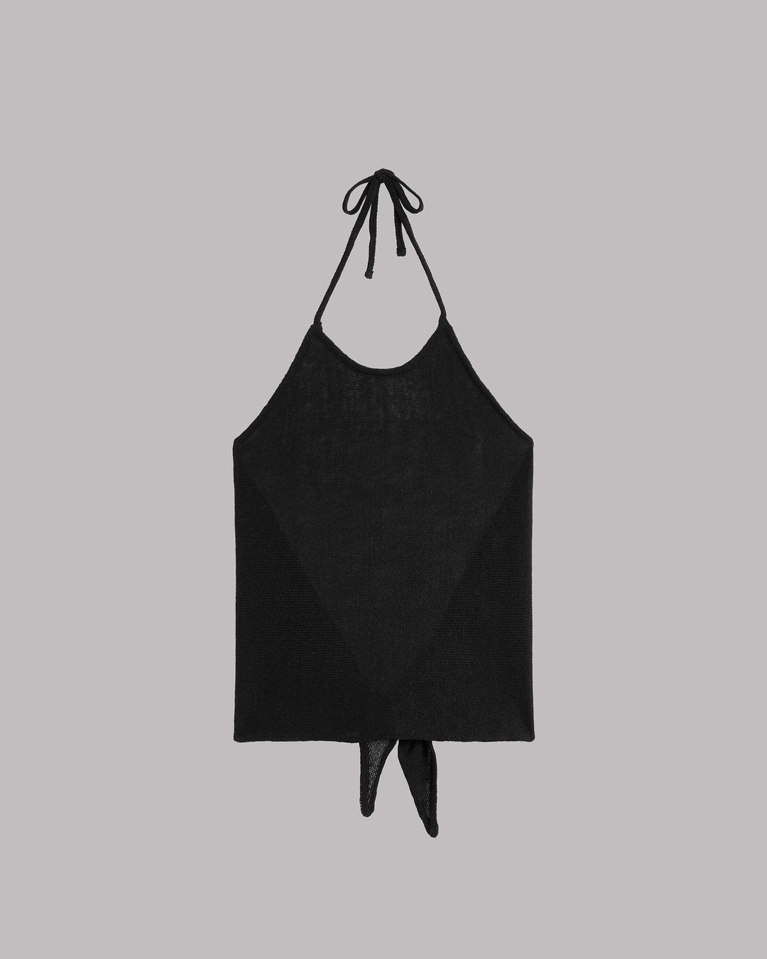 The Black Knotted Knit Top