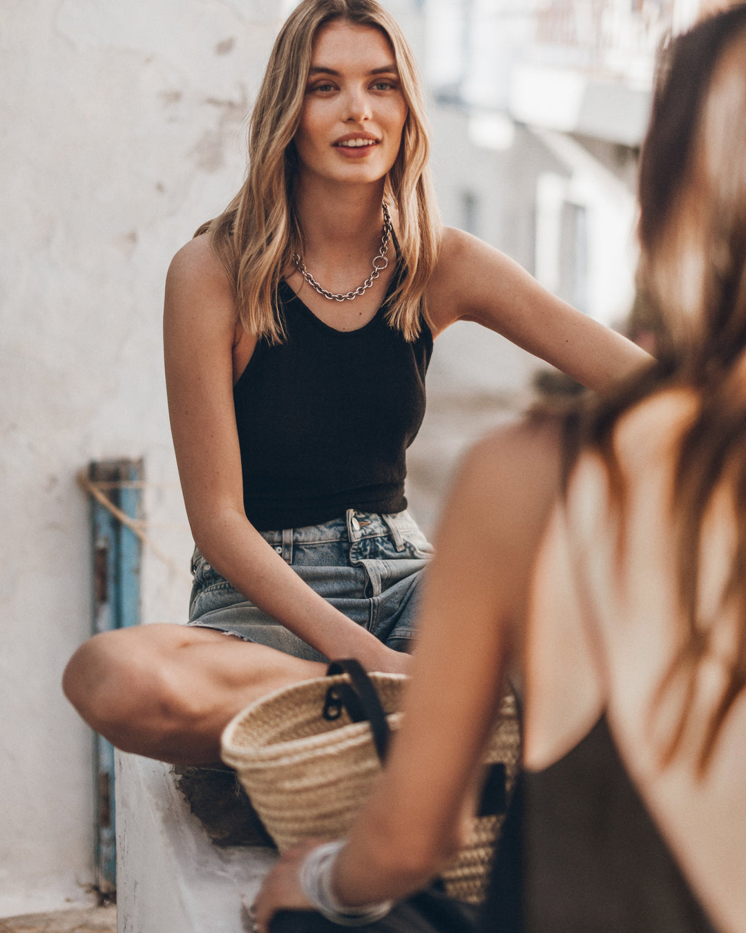 The Black Knotted Knit Top