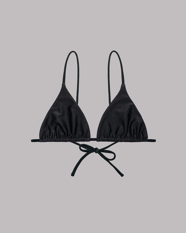 The Black Triangle Bikini Top