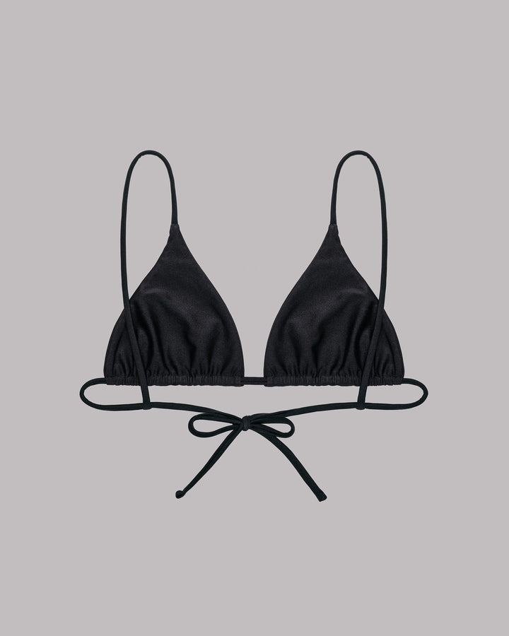 The Black Triangle Bikini Top