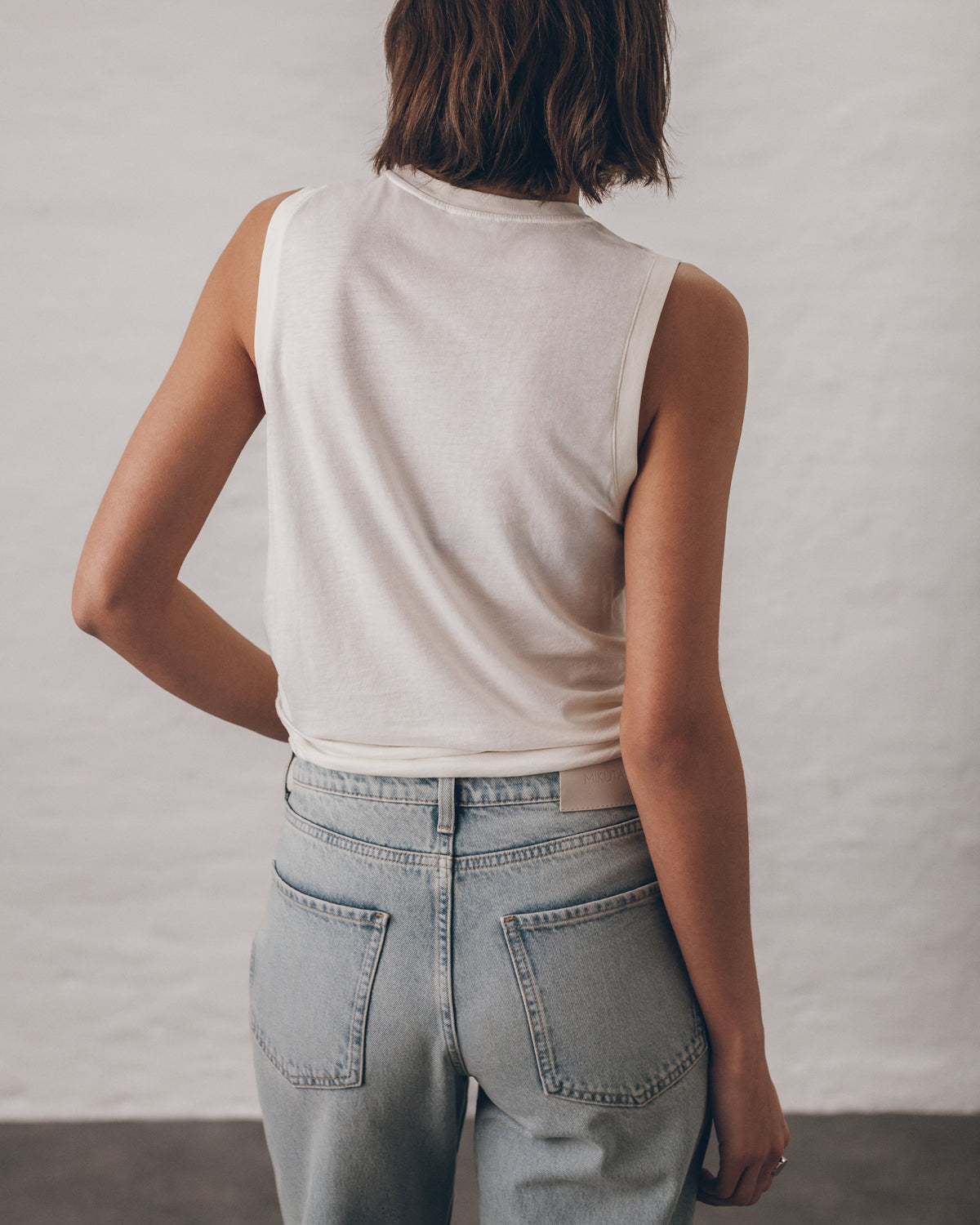 The White | Draped Tank Top