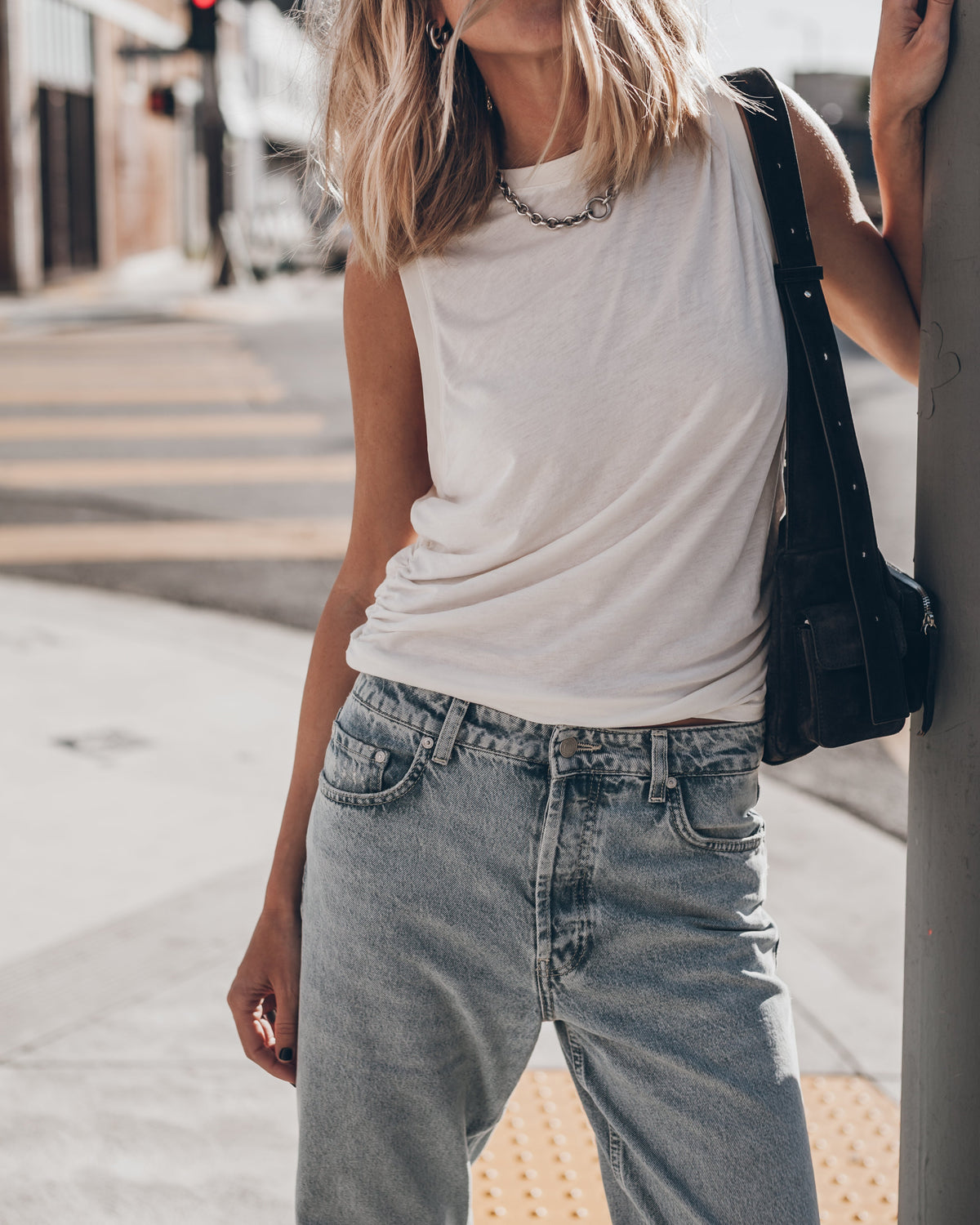 The White | Draped Tank Top