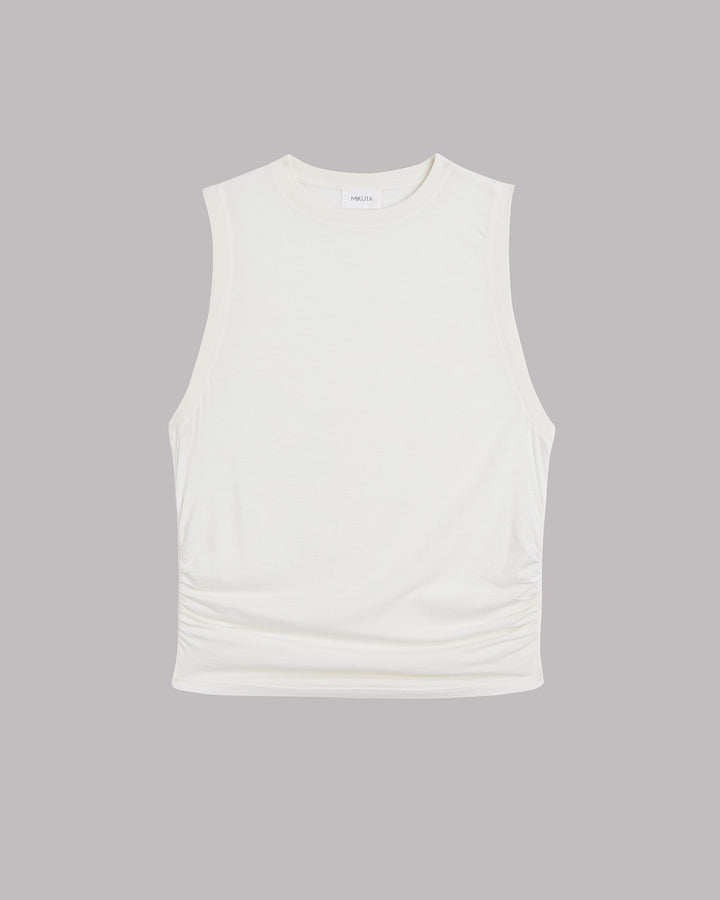 The White Draped Tank Top