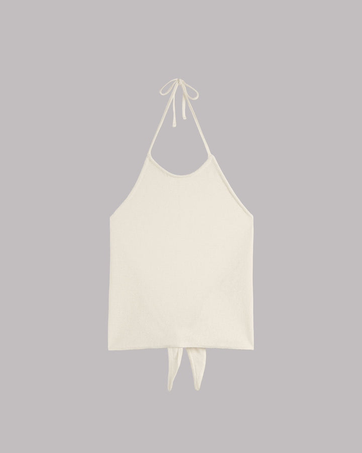 The White Knotted Knit Top