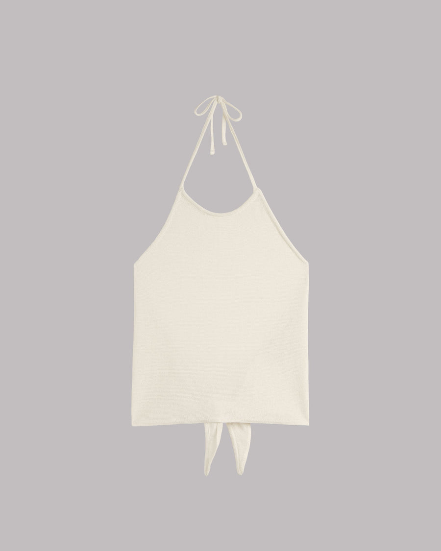 The White | Knotted Knit Top