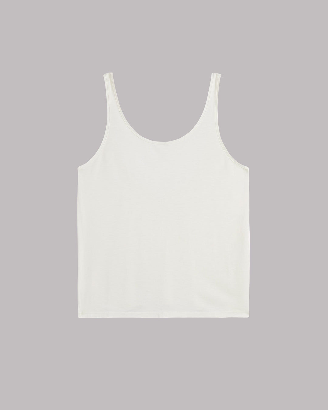 The White Low Back Base Tank Top