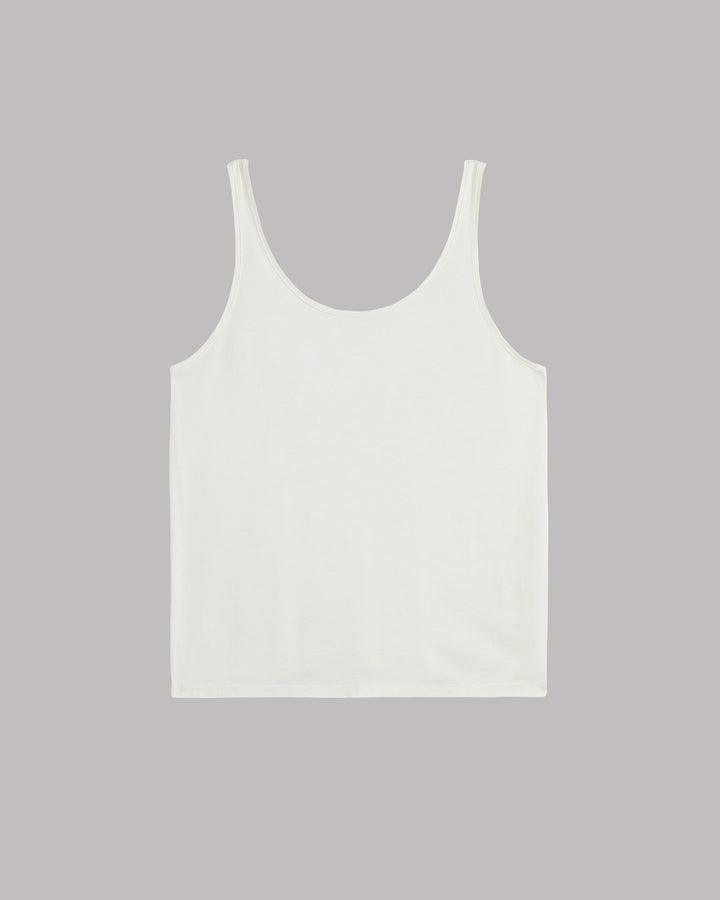 The White Low Back Base Tank Top