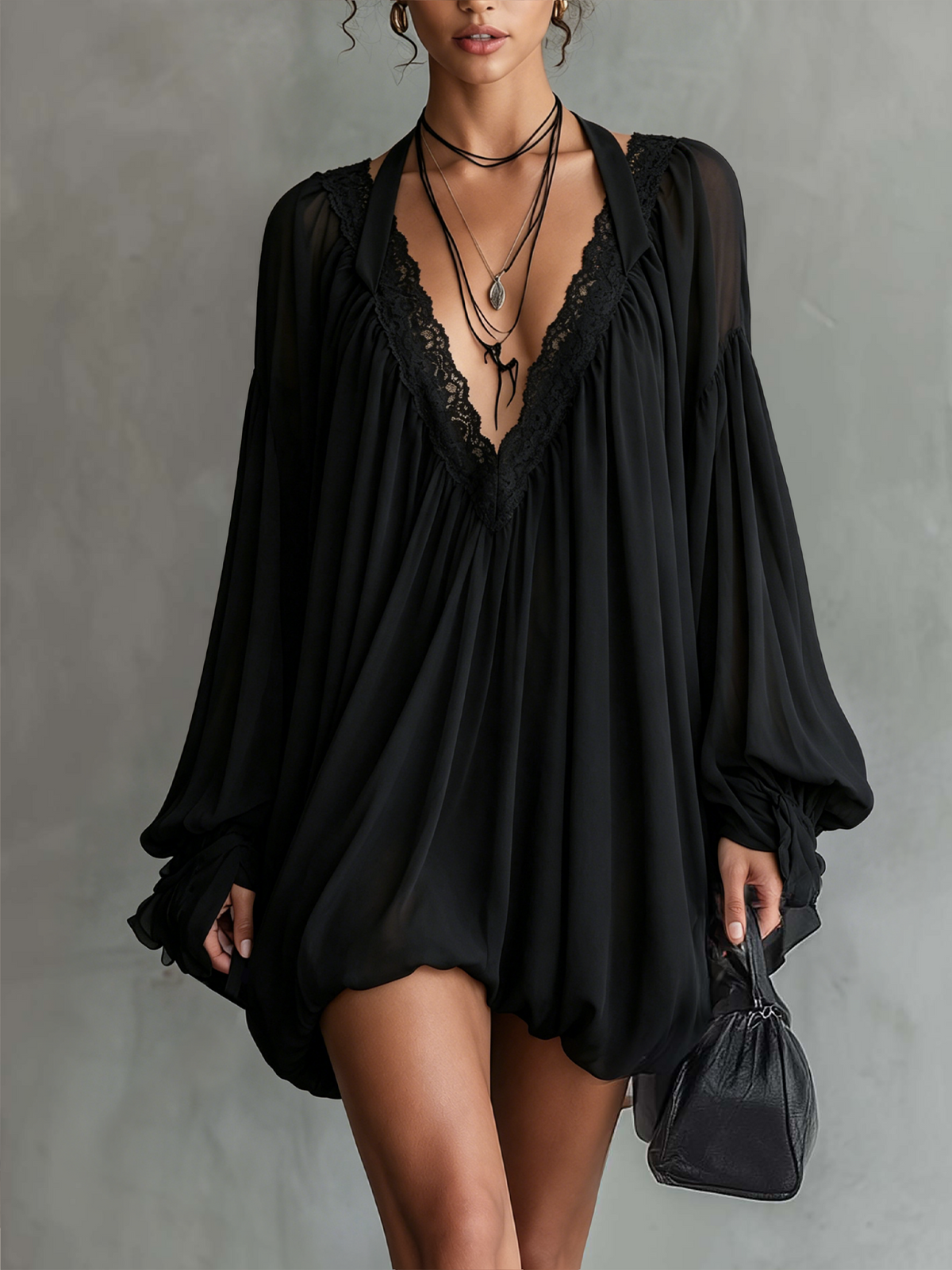 Selene | Lace Halter Mini Dress