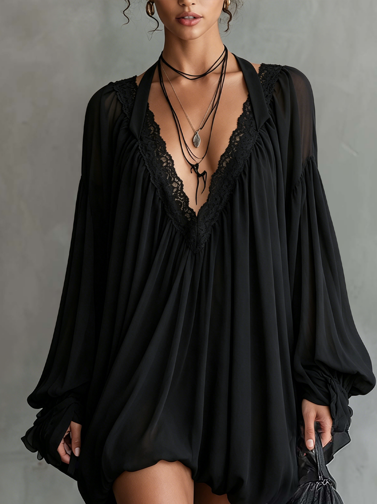 Selene | Lace Halter Mini Dress