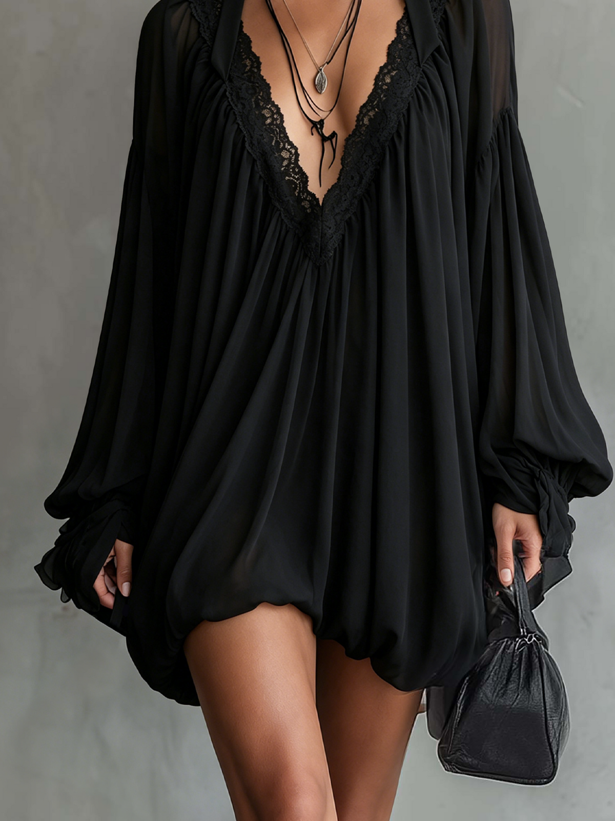 Selene | Lace Halter Mini Dress