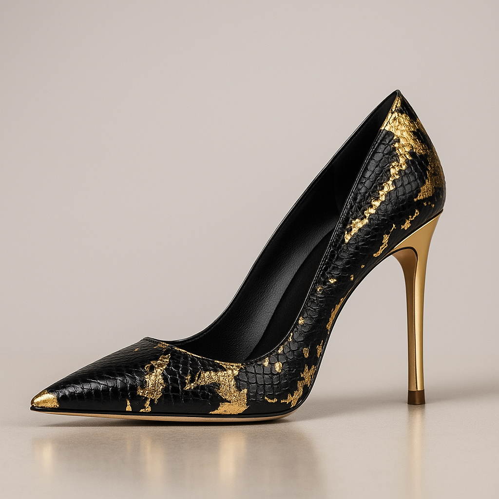 Aurelia | Snakeskin Stiletto Heels