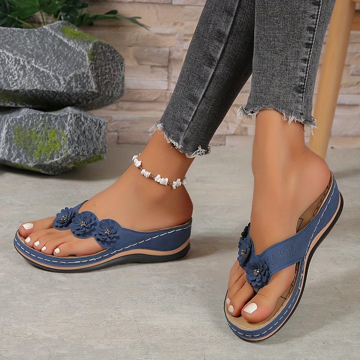 Rosa | Floral Wedge Sandals