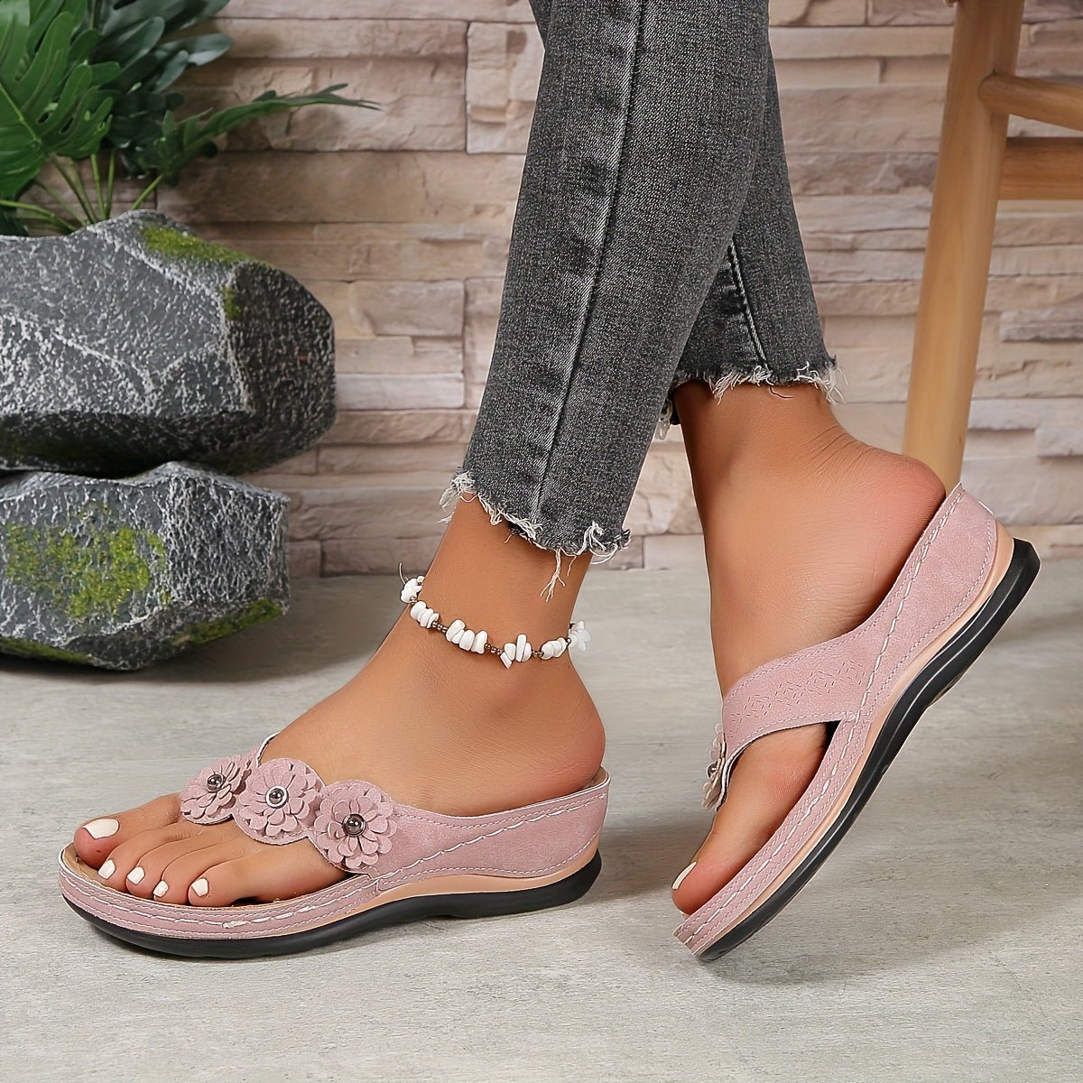 Rosa | Floral Wedge Sandals