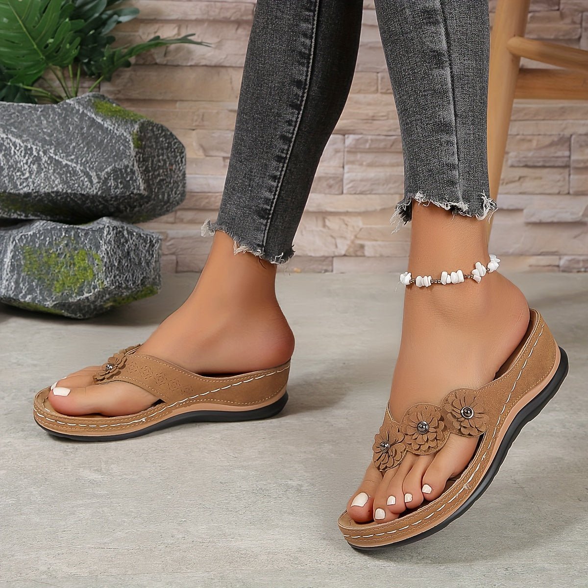 Rosa | Floral Wedge Sandals